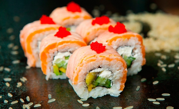Скидка на Любые блюда из меню службы доставки Sushi To Go со скидкой 50%