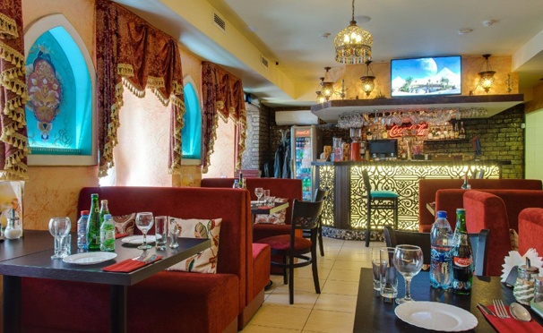 Скидка на Любые блюда и напитки в кафе ливанской кухни «Синдбад». Скидка 50%
