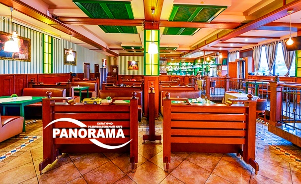Скидка на Всё меню и напитки в ресторане Panorama со скидкой 50%
