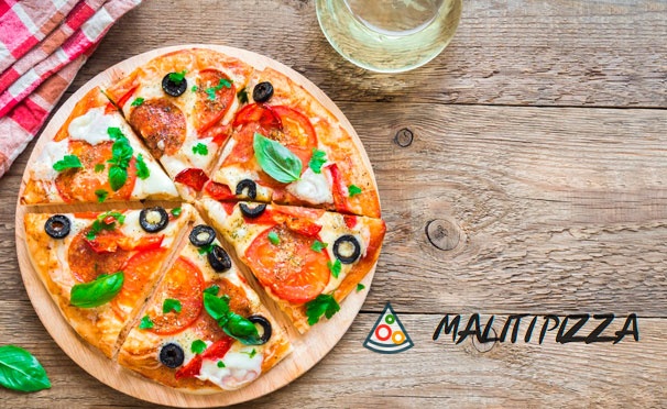 Скидка на От 3 до 7 ароматных пицц или осетинских пирогов от службы доставки MalitiPizza. Скидка до 63%