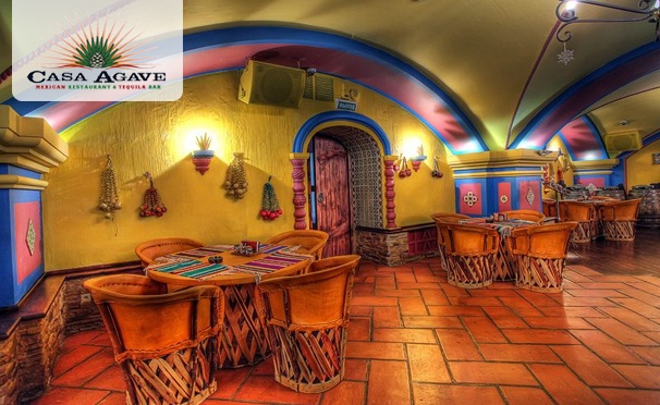 Скидка на Начос, буррито, фахитос и другие блюда основного меню, а также напитки в мексиканском ресторане Casa Agave. Скидка 50%
