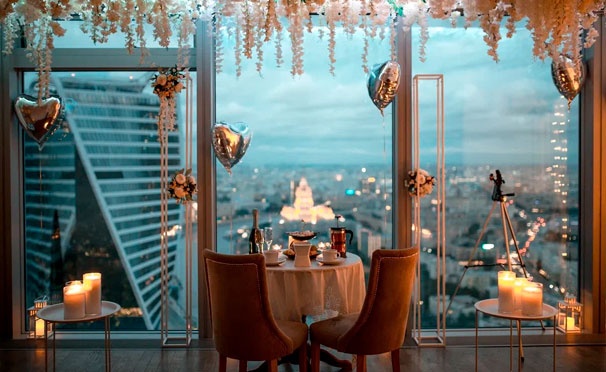 Скидка на Романтические свидания на 67, 55 и 51 этажах «Москва-Сити» от проекта Romantic Room. Скидка 30%