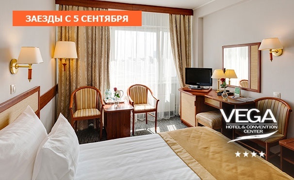 Скидка на Проживание в номере первой категории «Стандарт» для двоих, а также завтраки, посещение фитнес-центра, Wi-Fi и другое в отеле «Вега Измайлово» в Москве со скидкой до 35%