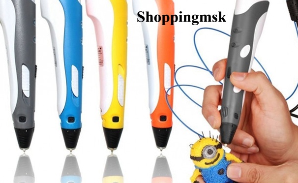 Скидка на Товары для творчества от интернет-магазина Shoppingmsk: 3D-ручка с LCD-дисплеем и ABS-пластиком + набор «Рисуем цветом» трех форматов на выбор! Скидка до 82%

