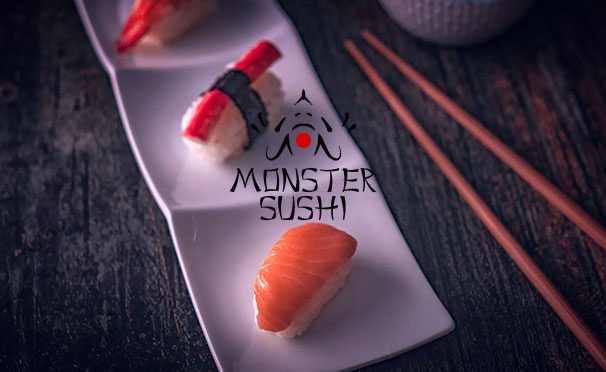 Скидка на Салаты, супы, горячие блюда, суши и роллы, десерты, напитки и не только от службы доставки Monster Sushi со скидкой 50%