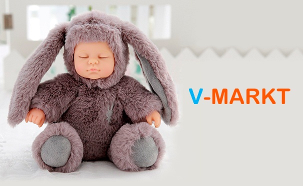 Скидка на Одна или две куклы «Спящий беби-зайчик» от интернет-магазина V-markt. Скидка до 52%