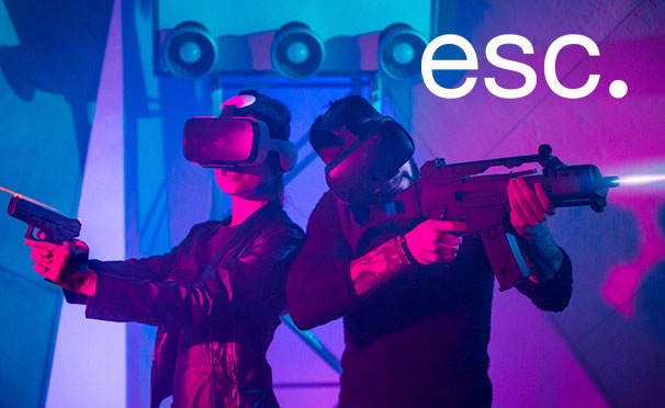 Скидка на Игры в шлеме Oculus Quest 2 или на приставке Playstation 5 в будни и выходные в клубе виртуальной реальности «escape.». Скидка до 55%