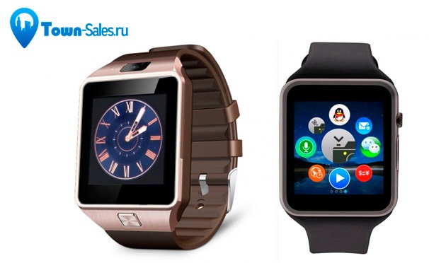 Скидка на Смарт-часы Smart Watch с сим-картой или без для iOS и Android с доставкой от интернет-магазина Town-Sales. Скидка до 72%