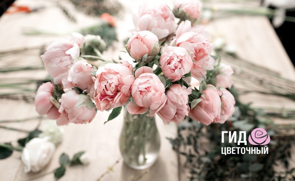 Скидка на Букеты роз, гербер, пионов и альстромерий + прекрасные композиции в шляпных коробках от компании «Цветочный Гид». Скидка до 85%
