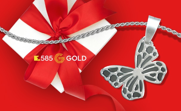 Скидка на Скидка до 65% на ювелирные изделия из серебра из золота + гарантированный подарок в сети ювелирных магазинов 585GOLD
