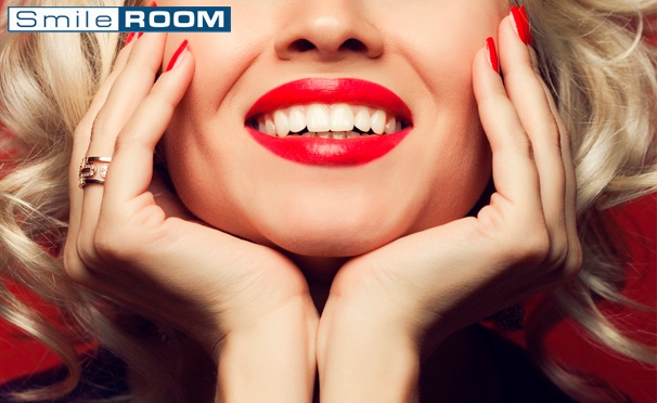 Скидка на Косметическое отбеливание зубов по американской технологии в салоне SmileRoom. Скидка до 63%