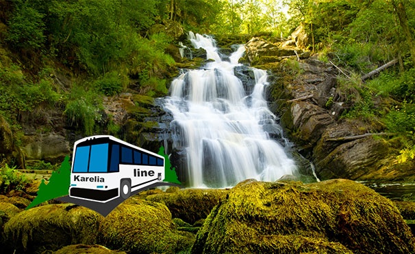 Скидка на Скидка 50% на автобусный тур «Дикие водопады Карелии» от компании Karelia-Line