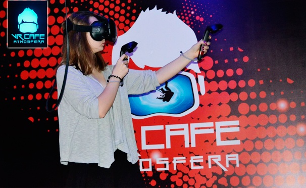 Скидка на Посещение клуба виртуальной реальности «Атмосфера»: 3D-игры в очках HTC Vive и Playstation VR! Скидка до 44%