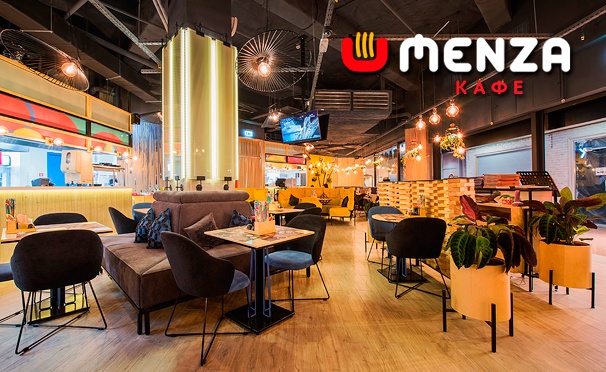 Скидка на Скидка 50% на меню в «MENZA кафе» по 5 адресам: лапша, суши, роллы, бургеры и многое другое!
