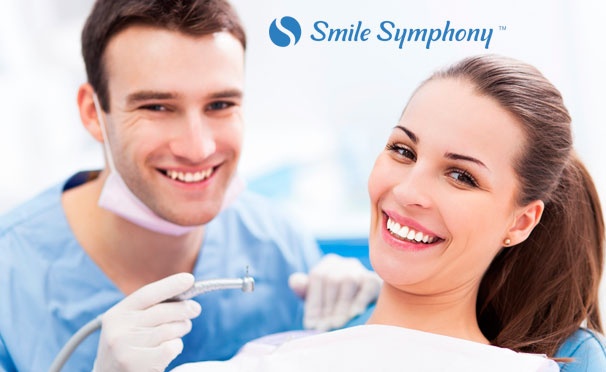 Скидка на Скидка до 80% на любые стоматологические услуги в сети клиник Smile Symphony: комплексная гигиена полости рта, лечение кариеса, удаление зубов, имплантаты Cortex и многое другое!