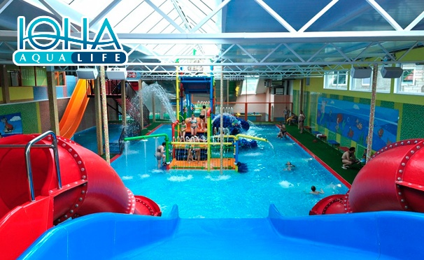 Скидка на Целый день водных развлечений в будние и выходные дни в аквапарке «Аква-Юна». Скидка до 58%